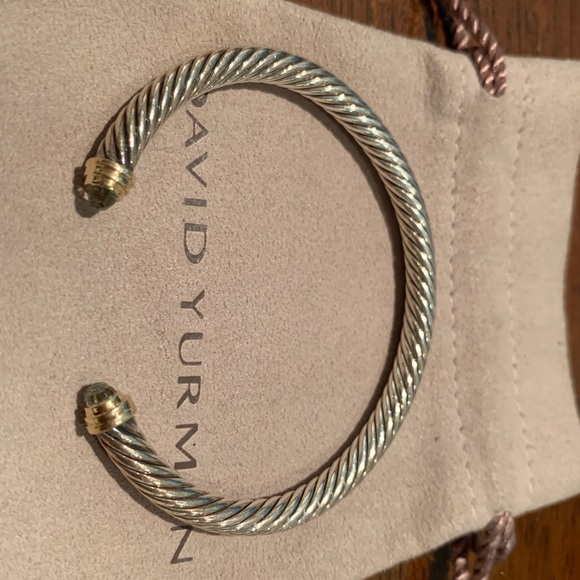 David Yurman Cable Classics Bracelet with 14K Gold - Picture 4 of 8